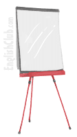 flipchart or paper-board