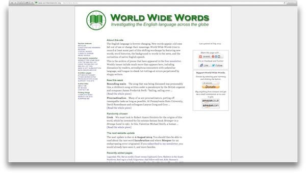 World Wide Words Site